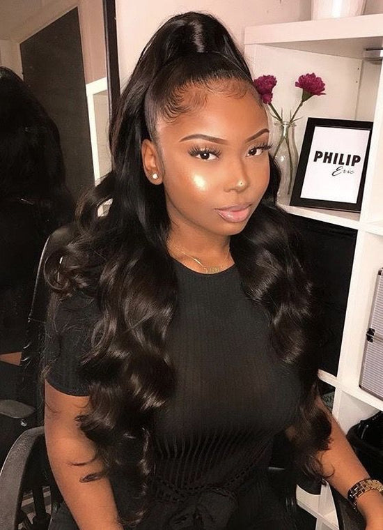 Pack of Three (3)Unit -Unprocessed Wavy Laos Pony Tails