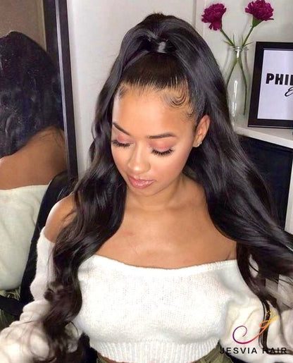 Pack of One(1)Unit -Unprocessed Wavy Laos Pony Tails