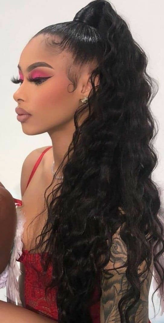Pack of Five (5) Unit- Unprocessed Wavy Vietnamese Pony Tails