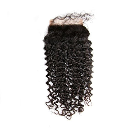 Pack of Five (5) Unit Closure - 100% Unprocessed Curly Cambodian Closure Frontal