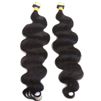 Pack of Five (5) Unit-   Unprocessed Wavy Laos Tape In