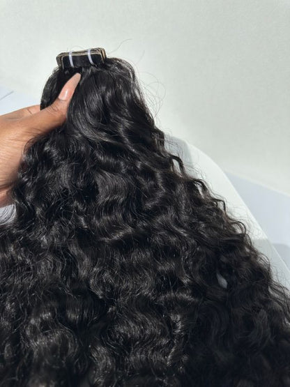 Pack of Three (3) Unit-  Unprocessed Curly Vietnamese Tape In